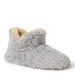 Dearfoams Chelsea Teddy Bootie - Womens M Grey Slipper Medium