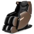 Costway Therapy 21 - 3D SL-Track Electric Full Body Zero Gravity Shiatsu Massage Chair with Heat Roller-Brown