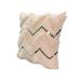 18 x 18 Square Cotton Accent Throw Pillow, Handcrafted Chevron Patchwork, Sequins, Set of 2, Blush Pink