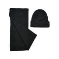 Urban Classics Unisex Recycled Basic and Scarf Set Beanie Hat, Black, one Size