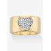 Women's Yellow Gold Plated Genuine Diamond Ring (1/10 Cttw) (Hi Color, I3-I4 Clarity) by PalmBeach Jewelry in Diamond (Size 6)