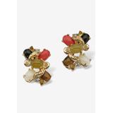 Women's Gold-Plated Button Earrings , Multi Genuine Gemstone (1/2 Cttw) Jewelry by PalmBeach Jewelry in Gold