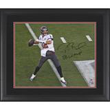 Tom Brady Tampa Bay Buccaneers Autographed Framed 16" x 20" Super Bowl LV Photograph with "SB MVP" Inscription