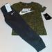 Nike Matching Sets | Nike Boys Youth 2pc Warmer & Tee Set | Color: Gray/Green | Size: 6b