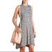 Anthropologie Dresses | Maeve Anthropologie Mock Neck Ripped Sleeveless Swing Women’s Dress Size Medium | Color: Gray | Size: M