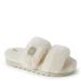 Fireside By Dearfoams Benalla Shearling Double Band Slide - Womens 6 Bone Sandal Medium