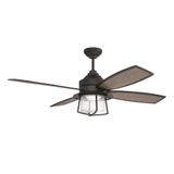 Craftmade Waterfront Outdoor Rated 52 Inch Ceiling Fan with Light Kit - WAT52FB4
