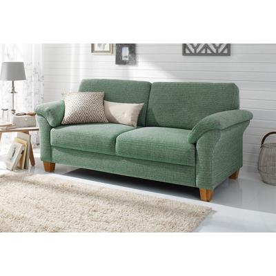 3-Sitzer HOME AFFAIRE "Borkum", grün (grün, grau), B:186cm H:87cm T:88cm, Struktur (100% Polyester), Luxus-Microfaser ALTARA NUBUCK (100% Polyester), MELROSE (100% Polyester), Luxus-Microfaser Toro (100% Polyester), Sofas, mit Federkern, Topseller
