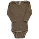 ENGEL - Langarm-Body Baby Basic In Walnuss, Gr.62/68