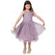 Maya Deluxe Mädchen Maya Deluxe Mädchen Paillettenverziertes Hochzeit und Geburtstag Festlich mit Bandschleife Bra Kleid, Moody Lilac, 5-6 Jahre EU