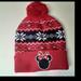 Disney Accessories | Disney Knit Beanie Hat. | Color: Black/Red | Size: Osbb