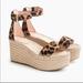 J. Crew Shoes | J. Crew Leopard Print Platform Wedge Sandals | Color: Black/Brown | Size: 9