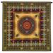 Fine Art Tapestries Cotton Adeline Tapestry w/ Hanging Accessories Included Cotton in Brown/Green/White | 52 H x 52 W in | Wayfair 6592-WH