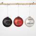 The Holiday Aisle® 3 Piece Holiday Text Ball Ornament Set Glass in Gray | 4 H x 4 W x 4 D in | Wayfair 2BC306729C0849EDAF989F7DD371DD0A