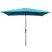 Arlmont & Co. Le 10' x 6' 5" Rectangular Market Umbrella Metal in Blue/Navy | 117.6 H x 120 W x 79 D in | Wayfair 88B7890340834269A9A0647664D0EA8C