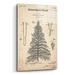 Williston Forge Artificial Christmas Tree Patent Parchment - Unframed Drawing Print Plastic/Acrylic in White | 36 H x 24 W x 0.12 D in | Wayfair