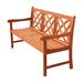 Winston Porter Dajza Eucalyptus Garden Bench, Wood in Brown/White | Outdoor Furniture | Wayfair 784259FA0D9E420BA31BD04B187A3806