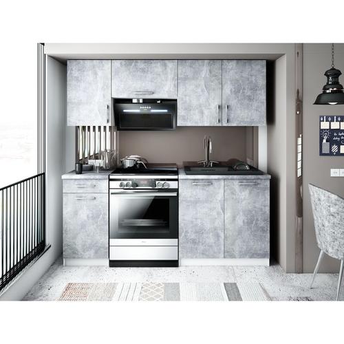 Küche 180cm küchenzeile küchenblock modern Einbauküche betonn