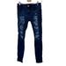 American Eagle Outfitters Jeans | American Eagle Dark Wash High Rise Distressed Ripped Jegging Women’s Size 4 | Color: Blue | Size: 4