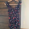 American Eagle Outfitters Pants & Jumpsuits | American Eagle Floral Romper | Color: Black/Red | Size: Xs