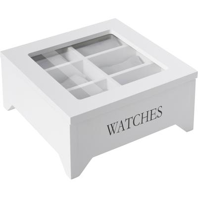 Uhrenbox HOME AFFAIRE "WATCHES" Aufbewahrungsboxen Gr. B/H/T: 18 cm x 8 cm x 18 cm, weiß Herren Uhrenboxen Schmuckkästen