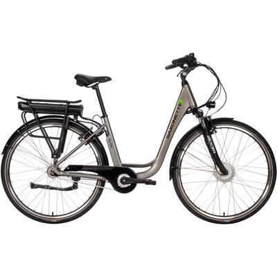 E-Bike SAXONETTE "City Plus" E-Bikes Gr. 50 cm, 28 Zoll (71,12 cm), silberfarben (silberfarben matt) E-Bikes E-Bike Citybike mit Rücktrittbremse