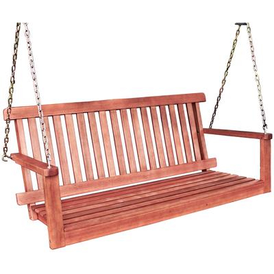 Gartenbank GARDEN PLEASURE "Columbia", beige (natur), B:130cm H:56cm T:63cm, Holz, Sitzbänke Image