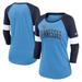Women's Nike Tennessee Titans Light Blue/Heather Navy Football Pride Raglan 3/4-Sleeve T-Shirt