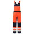 Tricorp 753005 Safety Warnschutz Bicolor Latzhose, 80% Polyester/20% Baumwolle, 100% Nylon (500D) Cordura, 280g/m², Fluorgelb-Tinte, Größe 48