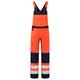 Tricorp 753005 Safety Warnschutz Bicolor Latzhose, 80% Polyester/20% Baumwolle, 100% Nylon (500D) Cordura, 280g/m², Fluor Orange-Tinte, Größe 42