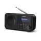 SHARP DR-P420(BK) Tokyo Portable Digital Radio With Bluetooth 5.0, Mono DAB+/FM Audio Player, Compact & Lightweight, USB/Battery Powered, Dual Alarm Clock & 40 Pre-Sets - Midnight Black