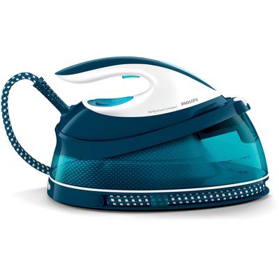 PHILIPS Dampfbügelstation "PerfectCare Compact GC7844/20", blau (blau, weiß), Dampfbügelstationen, 2.400 Watt, OptimalTemp, 400 gr Dampfstoß Image