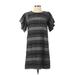 Moon River Casual Dress - Shift: Black Stripes Dresses - Women's Size X-Small