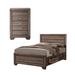 CDecor Home Furnishings Oatfield Washed Taupe 2-Piece Bedroom Set w/ Chest Wood in Brown | 53.5 H x 63 W x 84.75 D in | Wayfair 203967Q-S2C