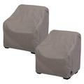 Modern Leisure Garrison Patio Lounge/Club Chair Cover, 2-Pack, 35"L x 38"W x 31"H, Granite in Gray | 31 H x 38 W x 35 D in | Wayfair 3009KIT