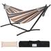 Arlmont & Co. Mcclinton Hammocks Double Hammock w/ 9ft Space Saving Steel Stand Includes Portable Carrying Case, 450 Pounds Capacity | Wayfair
