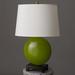 Corrigan Studio® "OM" 10"D-BAMBOO/LACQUER, MOSS LAMP 24"H Ceramic/Linen in Green | 12 H x 10 W x 10 D in | Wayfair 2E1F01E53575416D9DFC18C2DA6A0359