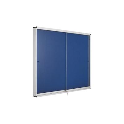 Bi-Office Indoor-Schaukasten mit Schiebetüren Blauer Filz 12xA4