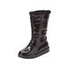 Wide Width Women's The Snowflake Weather Boot by Comfortview in Black Patent (Size 9 W)