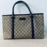 Gucci Bags | Gucci Gg Plus Gg Tote Bag Beige Dark Brown Pvc Leather | Color: Brown/Gray | Size: Os