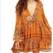 Free People Dresses | Free People Cherry Blossom Long Sleeve Mini Dress In Topaz Combo | Color: Orange | Size: S