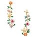 Kate Spade Jewelry | Kate Spade New Blossom Linear Flower Crystal Earrings | Color: Gold/Purple | Size: Os