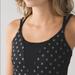 Lululemon Athletica Tops | Lululemon Exquisite Tank Top 4 Built-In Bra Ghost Dot Black Black Mesh Polka Dot | Color: Black/White | Size: 4