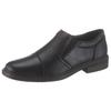 Slipper RIEKER, Herren, Gr. 46, schwarz, Leder, elegant, Schuhe, Anzugschuh, Business Schuh, Schlupfschuh mit stylischer Quernaht