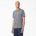Dickies Men's Skateboarding Striped T-Shirt - Charcoal Mini Stripe Size S (WS069)