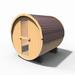 Direct Wicker 6 - Person Outdoor Traditional Steam Sauna in Hemlock, Wood in Brown | 76.7 H x 70.88 W x 94.52 D in | Wayfair DWF-HL-BRLP-240G