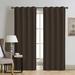Latitude Run® Blackout Velvet Thermal Rod Pocket/Back Tab Single Curtain Panel Polyester in Brown | 108 H x 52 W in | Wayfair