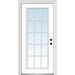 Verona Home Design 15 Lite External Grilles Clear Lowe Glass Steel Prehung Front Entry Doors Metal | 81.75 H x 30 W x 6.56 D in | Wayfair ZZ365313L