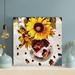 Gracie Oaks Yellow Sunflower On White Ceramic Plate - 1 Piece Rectangle Graphic Art Print On Wrapped Canvas Canvas | 12 H x 12 W x 2 D in | Wayfair