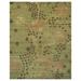 Brown/Green 102 x 66 x 0.31 in Area Rug - Red Barrel Studio® Zailynn Oriental Floral Hand Knot Area Rug, Moss Green, 5Ft-6In X 8Ft-6In | Wayfair